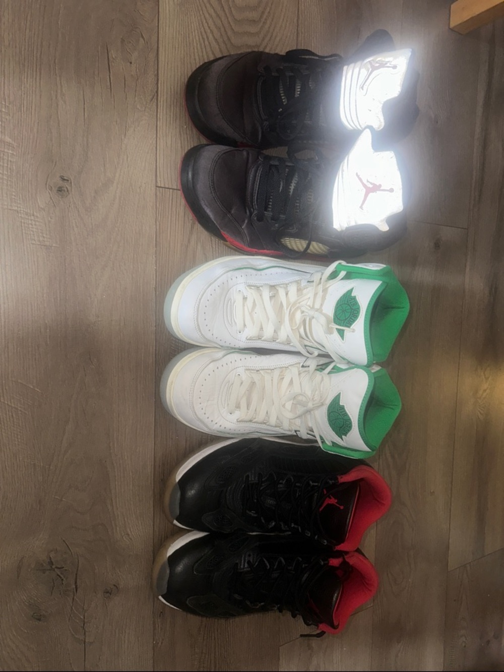 Jordan Men's Basketball Shoes - Black/Red, White/Green, Black/Red